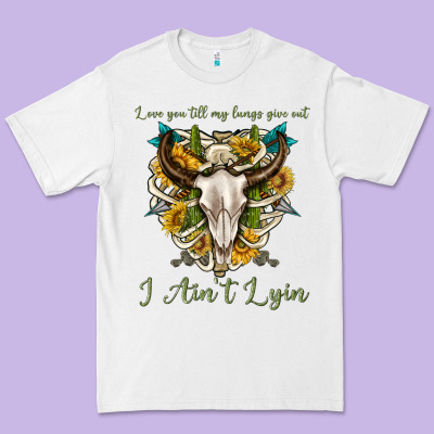 Premium Tee love you till my lungs give out i aint lying