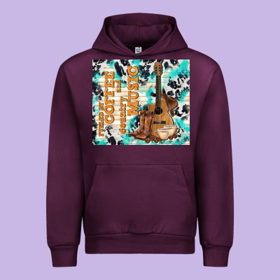 Fueled By Coffee And Country Music Urban Hoodie Designed By Tumblerdesignbyshophia