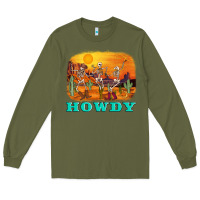 Army Green western skeleton Long Sleeve Tee - AdoDesignShop