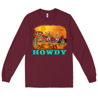 Burgundy western skeleton Long Sleeve Tee - AdoDesignShop