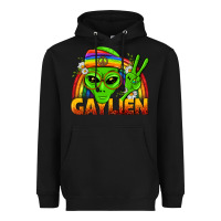 Black Gaylien LGBTQ Pride Heavyweight Hoodie - BundleAndBundleShop