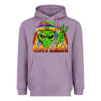 Lavender Gaylien LGBTQ Pride Heavyweight Hoodie - BundleAndBundleShop