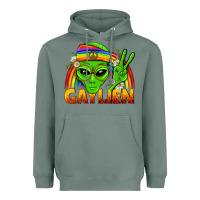 Sage Gaylien LGBTQ Pride Heavyweight Hoodie - BundleAndBundleShop
