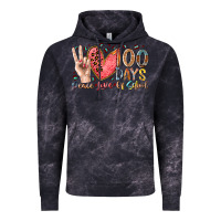 Cloud Black peace love 100 days of school Vintage Hoodie - RacoonDesign