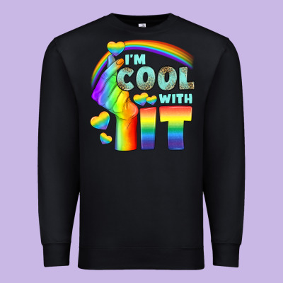 Lgbtq İ'm Cool With İt Premium Sweatshirt Designed By Bundleandbundleshop