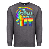 Charcoal Heather Lgbtq İ'm Cool With İt Premium Sweatshirt - BundleAndBundleShop