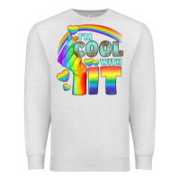 Oatmeal Heather Lgbtq İ'm Cool With İt Premium Sweatshirt - BundleAndBundleShop