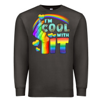 Smoke Lgbtq İ'm Cool With İt Premium Sweatshirt - BundleAndBundleShop