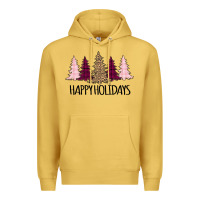 Antique Gold Happy Holidays Tree Premium Hoodie - Bettercallsaul