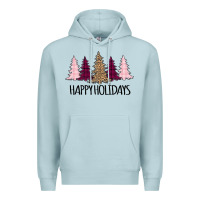 Blue Mist Happy Holidays Tree Premium Hoodie - Bettercallsaul