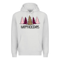 Dove Grey Happy Holidays Tree Premium Hoodie - Bettercallsaul