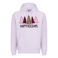 Lilac Happy Holidays Tree Premium Hoodie - Bettercallsaul
