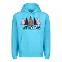 Ocean Blue Happy Holidays Tree Premium Hoodie - Bettercallsaul