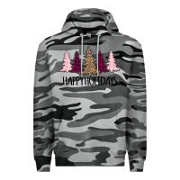 Slate Camo Happy Holidays Tree Premium Hoodie - Bettercallsaul