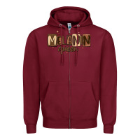 Burgundy melanin queen Zipper Hoodie - MaliasSmallBusiness