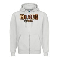 Dove Grey melanin queen Zipper Hoodie - MaliasSmallBusiness