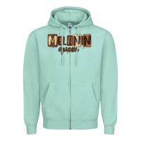 Seafoam melanin queen Zipper Hoodie - MaliasSmallBusiness