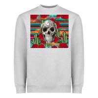 Heather Grey skull cactus Heavyweight Sweatshirt - JahusDesignShop