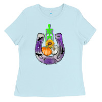 Baby Blue horseshoe halloween Ladies Tee - AdoDesignShop