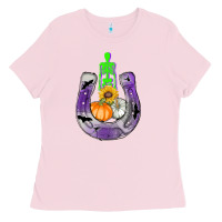 Bubblegum Pink horseshoe halloween Ladies Tee - AdoDesignShop
