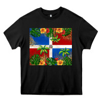 Black dominican republic Heavy Core Tee - RanaPortraitStore