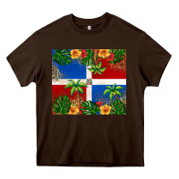Chocolate Brown dominican republic Heavy Core Tee - RanaPortraitStore