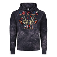 Cloud Black american mini Vintage Hoodie - CowhideDigitalArt