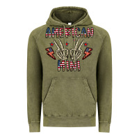 Vintage Olive american mini Vintage Hoodie - CowhideDigitalArt