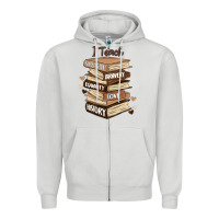 Dove Grey i teach strength bravery equality love history Zipper Hoodie - MaliasSmallBusiness