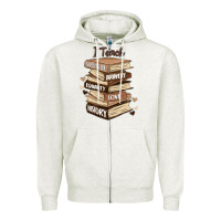 Oatmeal Heather i teach strength bravery equality love history Zipper Hoodie - MaliasSmallBusiness