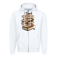 White i teach strength bravery equality love history Zipper Hoodie - MaliasSmallBusiness