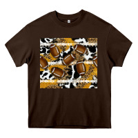 Chocolate Brown football Heavy Core Tee - RanaPortraitStore