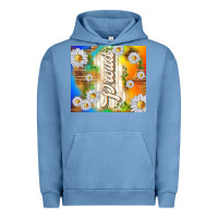 Pigment Pebble Blue proud with daisies Urban Hoodie - TumblerDesignByShophia