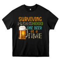 Black surviving fatherhood one beer at a  time Heavy Core Tee - Artiststas