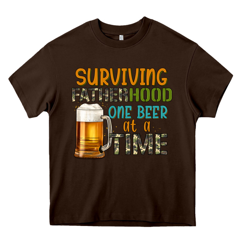 Surviving Fatherhood One Beer At A  Time Heavy Core Tee by Artiststas | Teevron