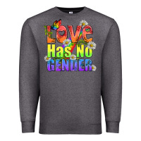Charcoal Heather Love Has No Gender Pride Lgbtq Premium Sweatshirt - BundleAndBundleShop