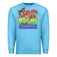 Ocean Blue Love Has No Gender Pride Lgbtq Premium Sweatshirt - BundleAndBundleShop