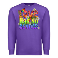 Purple Love Has No Gender Pride Lgbtq Premium Sweatshirt - BundleAndBundleShop