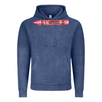 Vintage Denim pink crayon fa element Vintage Hoodie - FaDigitalArtStudio