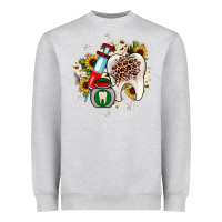 Heather Grey Christmas dental sunflower Heavyweight Sweatshirt - JahusDesignShop