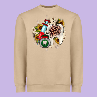 Christmas Dental Sunflower Heavyweight Sweatshirt Designed By Jahusdesignshop