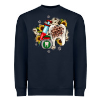 Navy Christmas dental sunflower Heavyweight Sweatshirt - JahusDesignShop