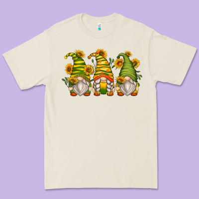 Premium Tee sunflower gnomes