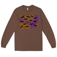 Chestnut halloween leopard bat background Long Sleeve Tee - AdoDesignShop