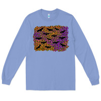 Colony Blue halloween leopard bat background Long Sleeve Tee - AdoDesignShop