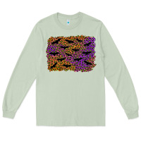 Matcha halloween leopard bat background Long Sleeve Tee - AdoDesignShop