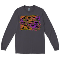 Smoke halloween leopard bat background Long Sleeve Tee - AdoDesignShop