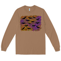 Toasted Coconut halloween leopard bat background Long Sleeve Tee - AdoDesignShop