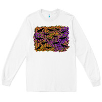 White halloween leopard bat background Long Sleeve Tee - AdoDesignShop