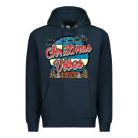 Navy Christmas Vibes Premium Hoodie - Bettercallsaul